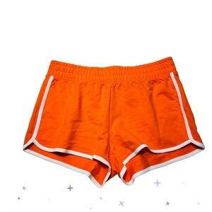 H&M Orange Athletic Shorts with White Trim